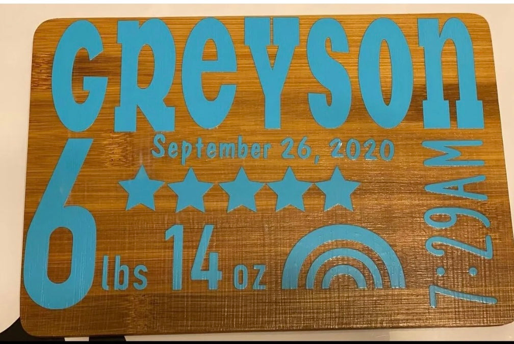 Baby Birth Announcement Sign