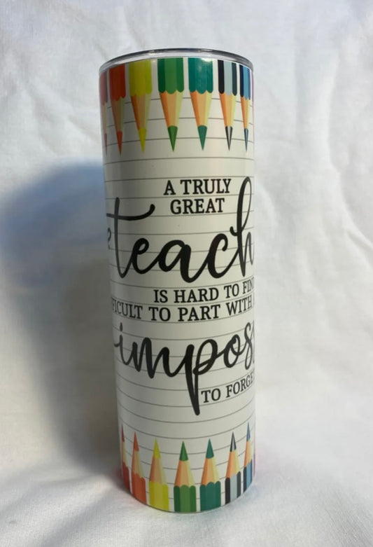 Impossible to erase Teacher Tumblers